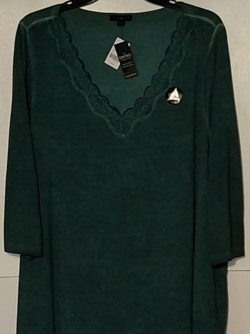 Lane Bryant The Swing Collection Green Tunic Top